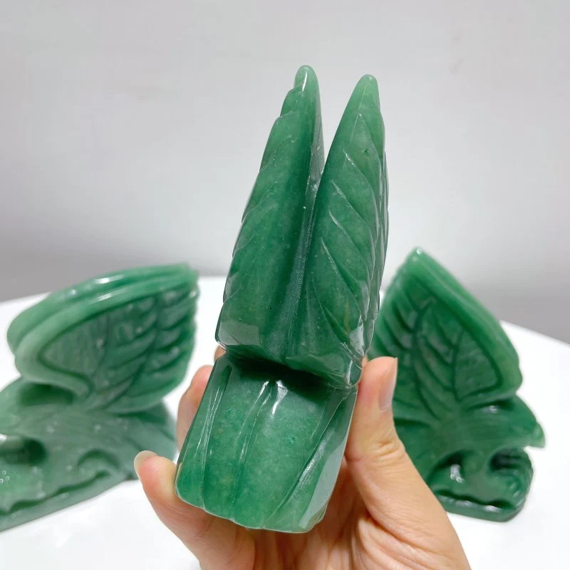 3 Pieces Green Aventurine Eagle Carving - Image 4