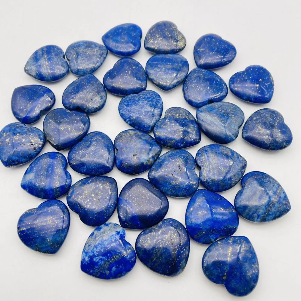 3 Types Crystal Heart Wholesale Lapis lazuli Amethyst Crazy Agate Heart - Image 3
