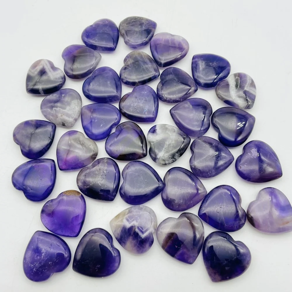 3 Types Crystal Heart Wholesale Lapis lazuli Amethyst Crazy Agate Heart - Image 4