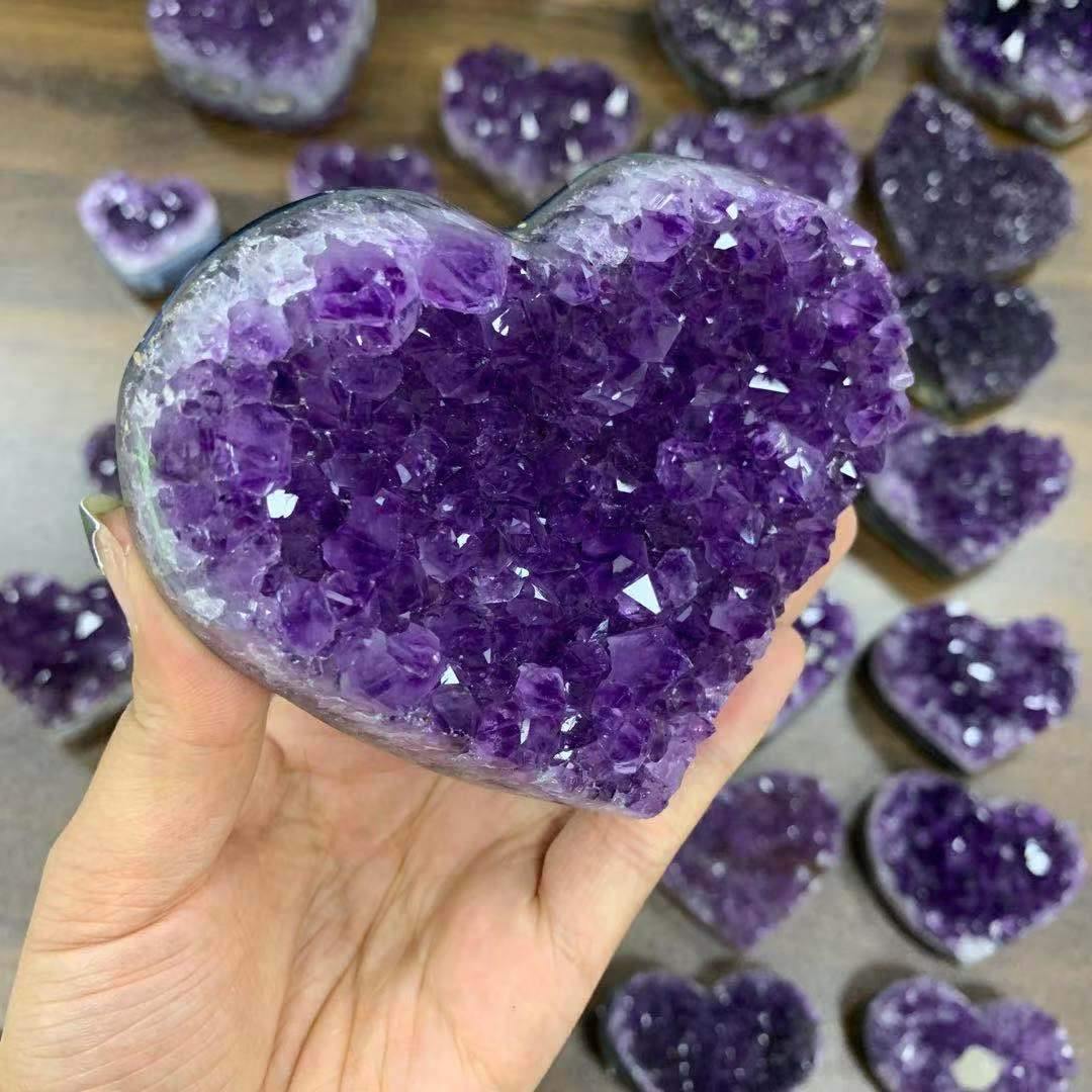 Amethyst Quartz Heart Stone Wholesale - Image 3