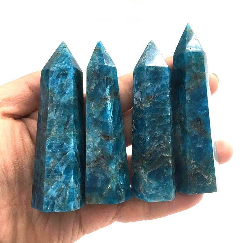 Blue Apatite Crystal Point Tower Wholesale - Image 6