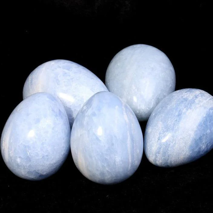 Blue Calcite Egg Carving Wholesale - Image 4