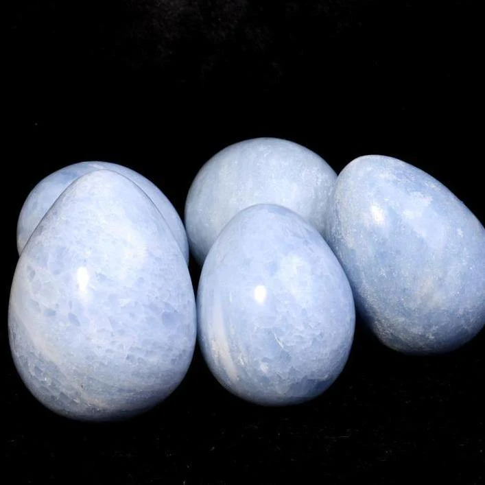 Blue Calcite Egg Carving Wholesale - Image 5