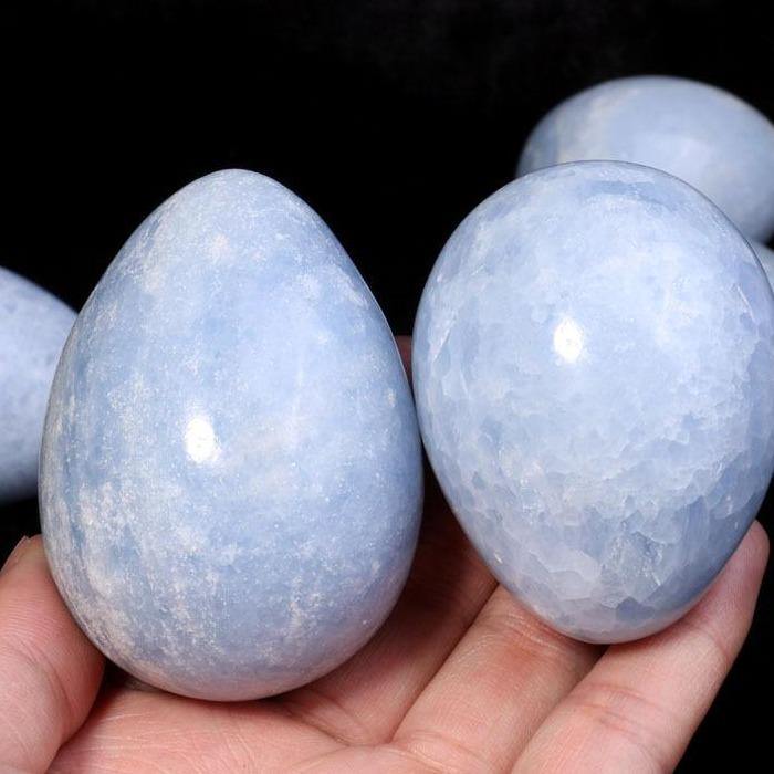 Blue Calcite Egg Carving Wholesale - Image 6