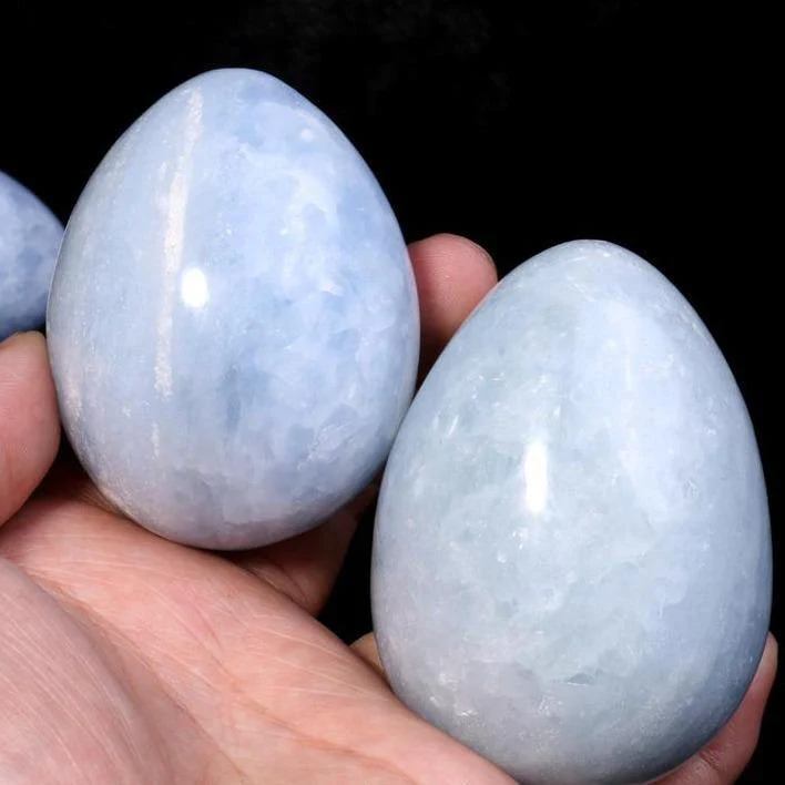 Blue Calcite Egg Carving Wholesale - Image 7