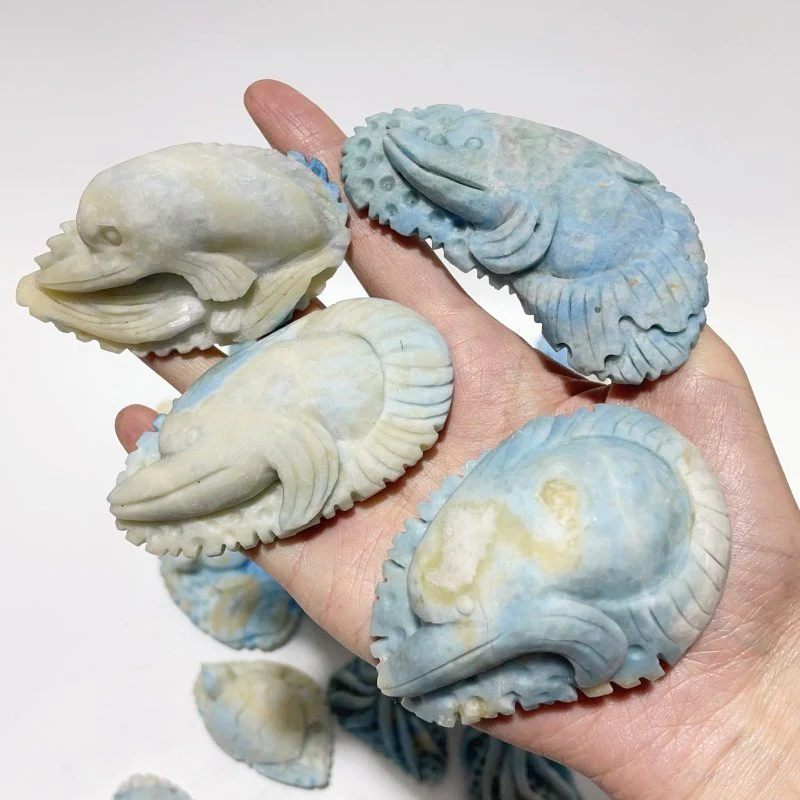 31 Pieces Blue Dumortierite Sea Animal Carving - Image 4