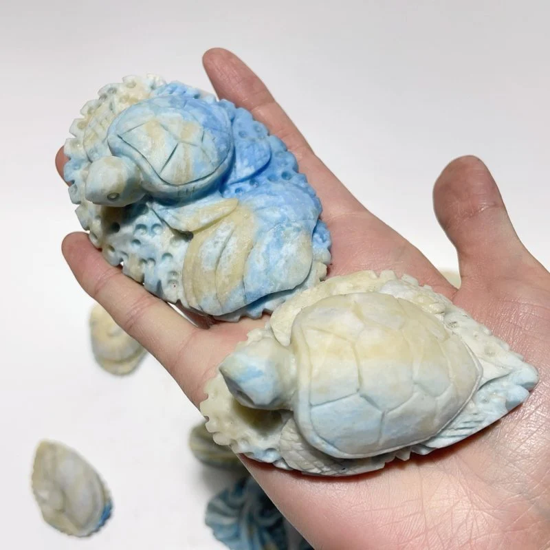 31 Pieces Blue Dumortierite Sea Animal Carving - Image 5
