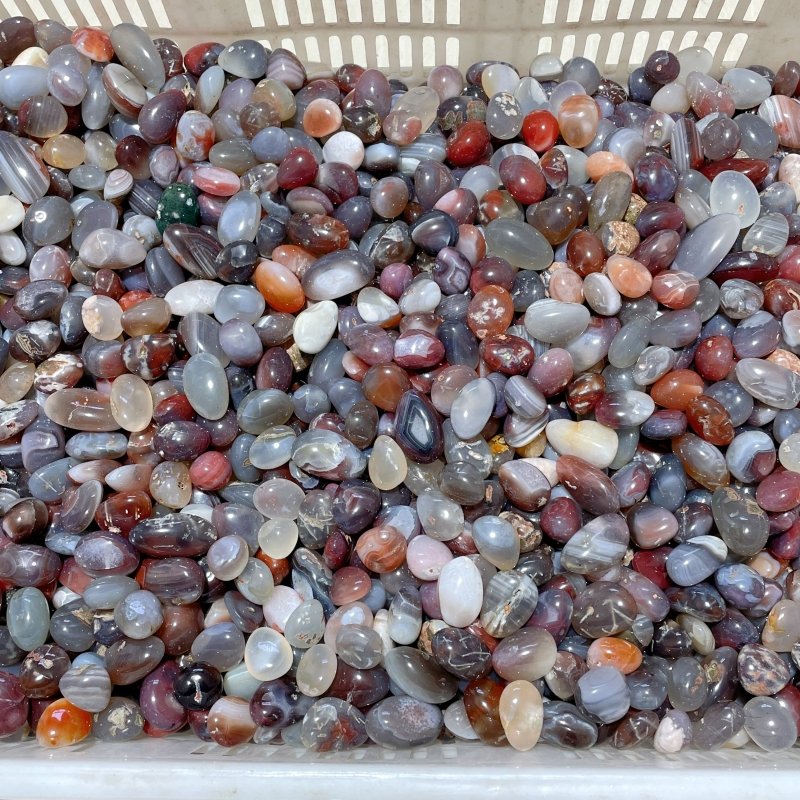 0.8-1.9in Colorful Agate Tumbled Gravel Wholesale - Image 5