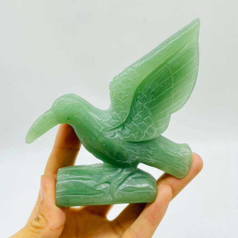 4 Pieces Green Aventurine Bird Carving - Image 4