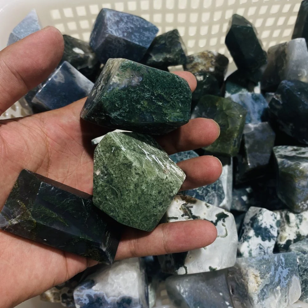 Moss Agate Free Form Polished Stone Wholesale - Image 3