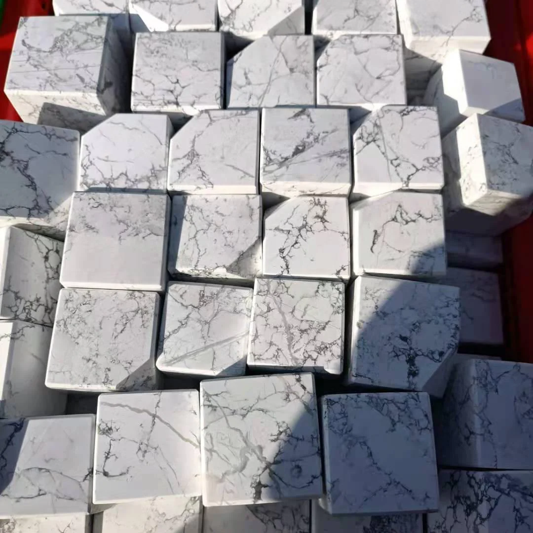 Large Howlite Cube Stone Wholesale - Image 5