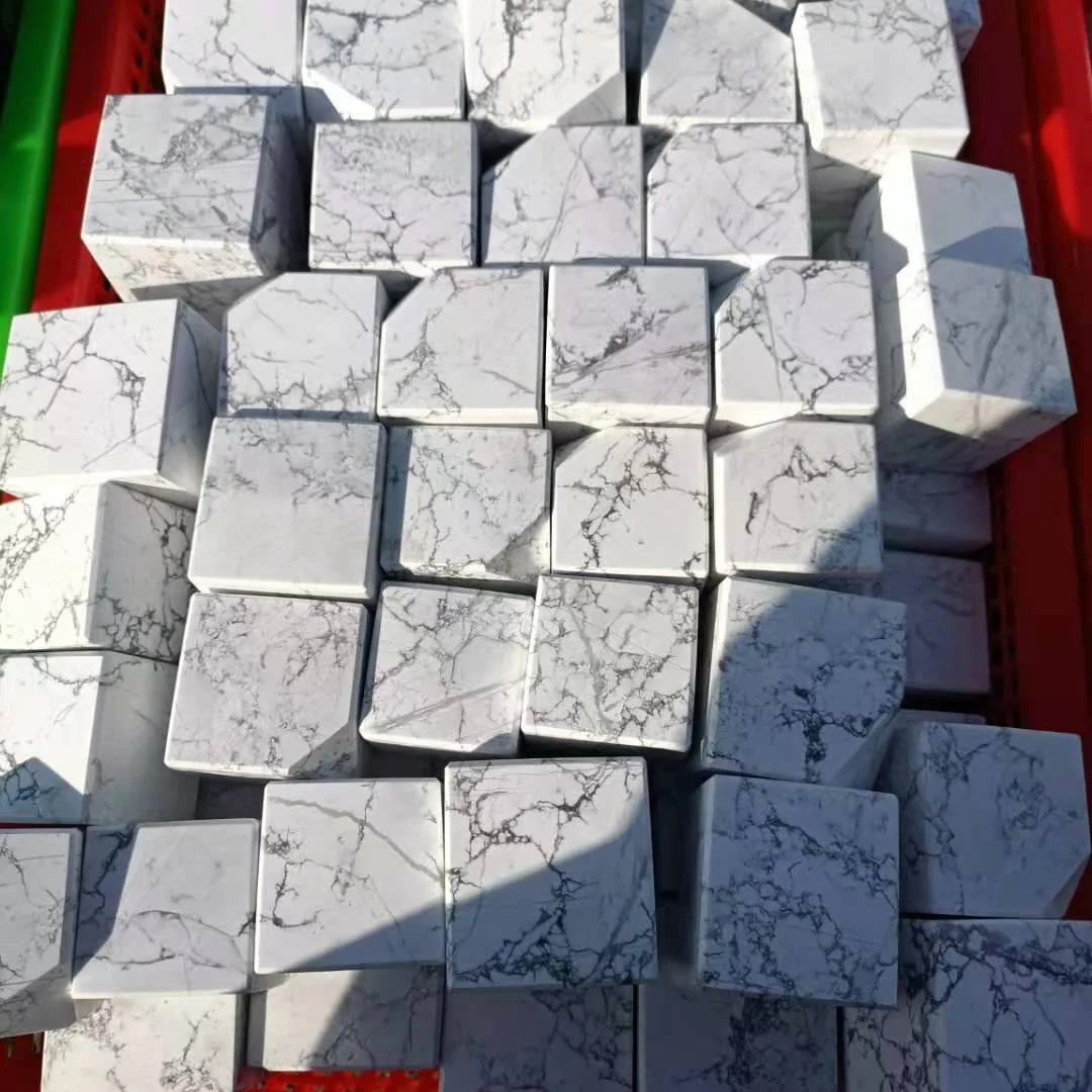 Large Howlite Cube Stone Wholesale - Image 6