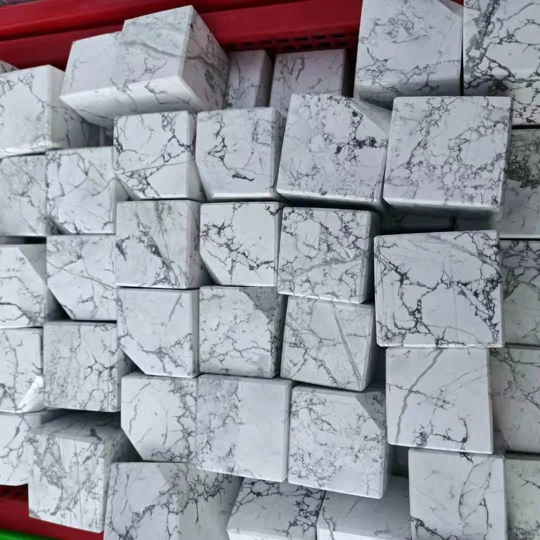 Large Howlite Cube Stone Wholesale - Image 7