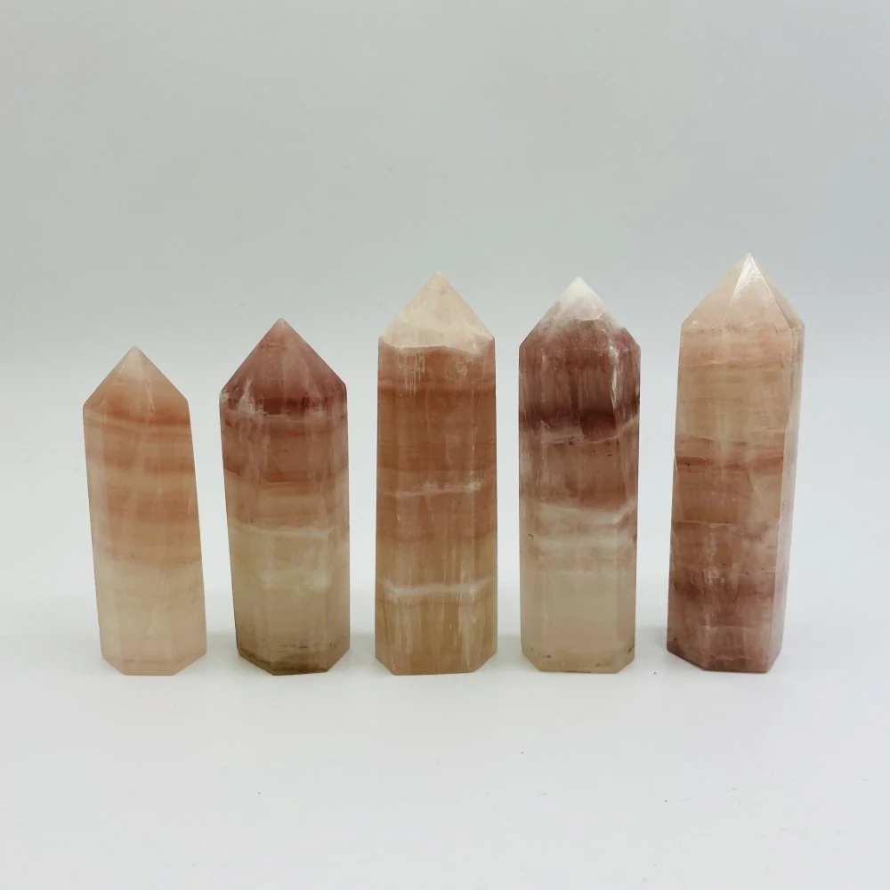 Pink Calcite Tower Point Wholesale - Image 3