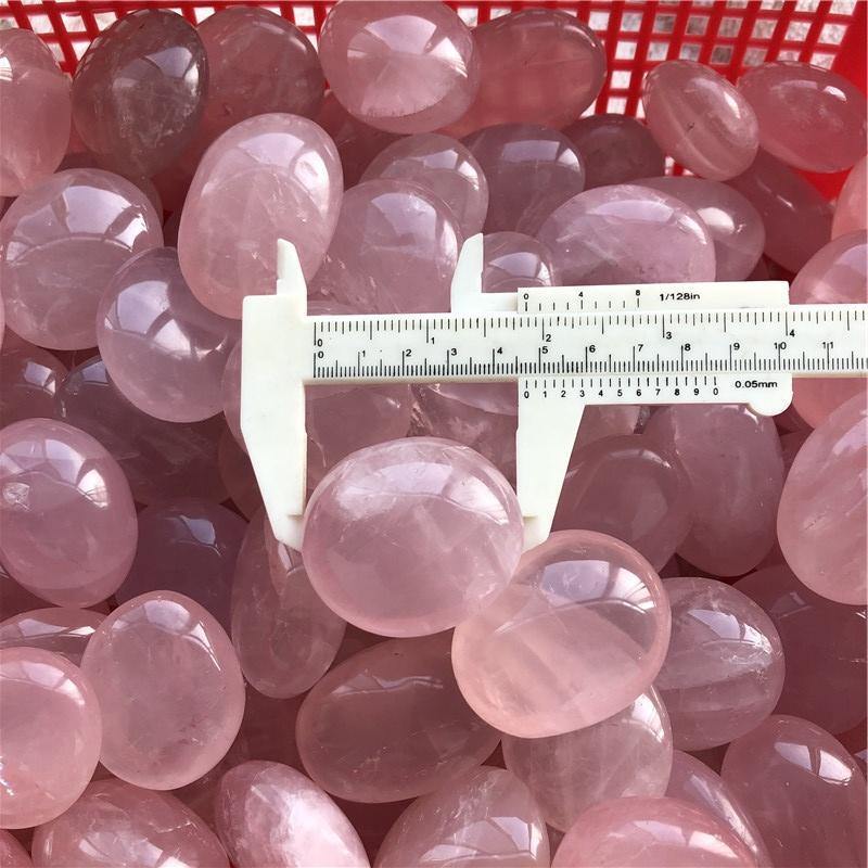 Pink Rose Quartz Tumbled Crystal Wholesale - Image 4