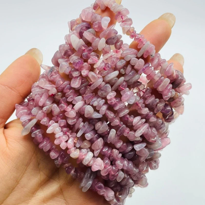 Purple Rose Quartz Chip Bracelets Wholesale - Image 3