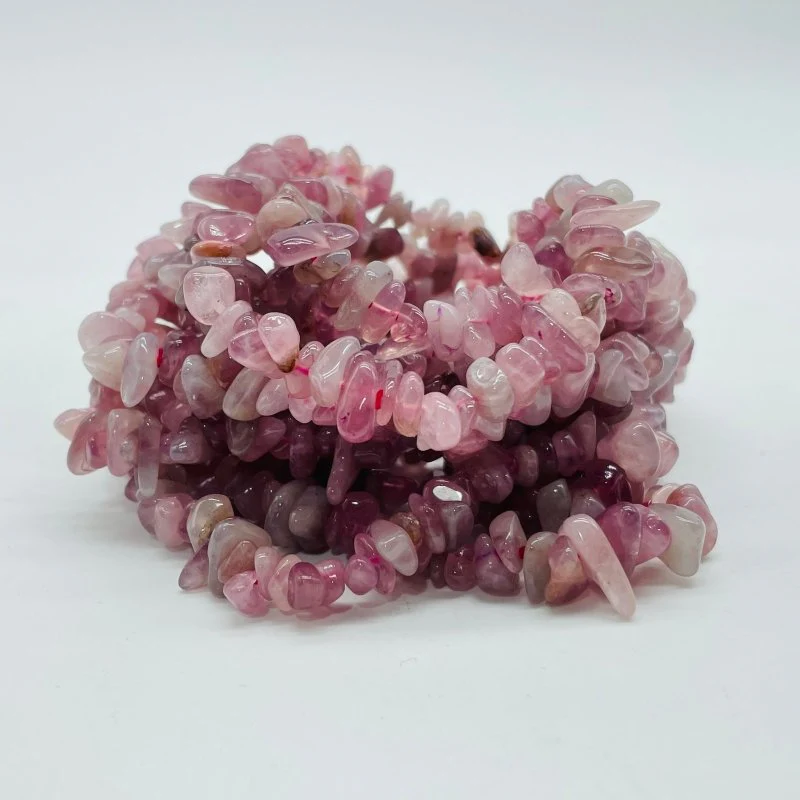 Purple Rose Quartz Chip Bracelets Wholesale - Image 4
