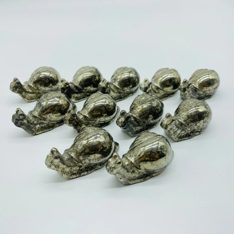 Pyrite Snails Carving Wholesale - Image 3