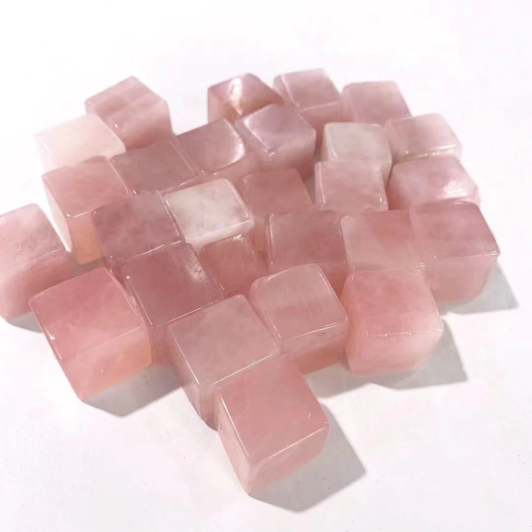 Rose Quartz Cubes Tumbled Wholesale - Image 3