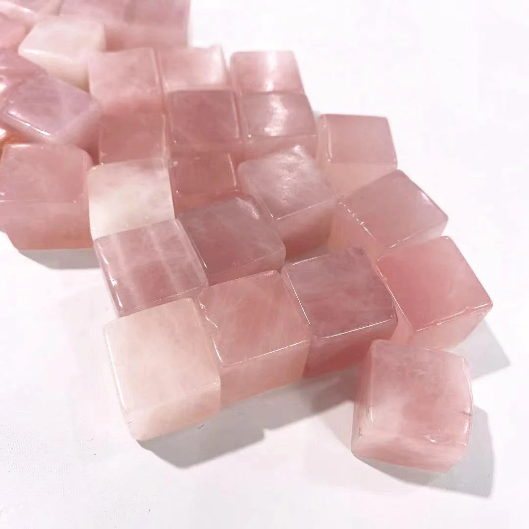 Rose Quartz Cubes Tumbled Wholesale - Image 4