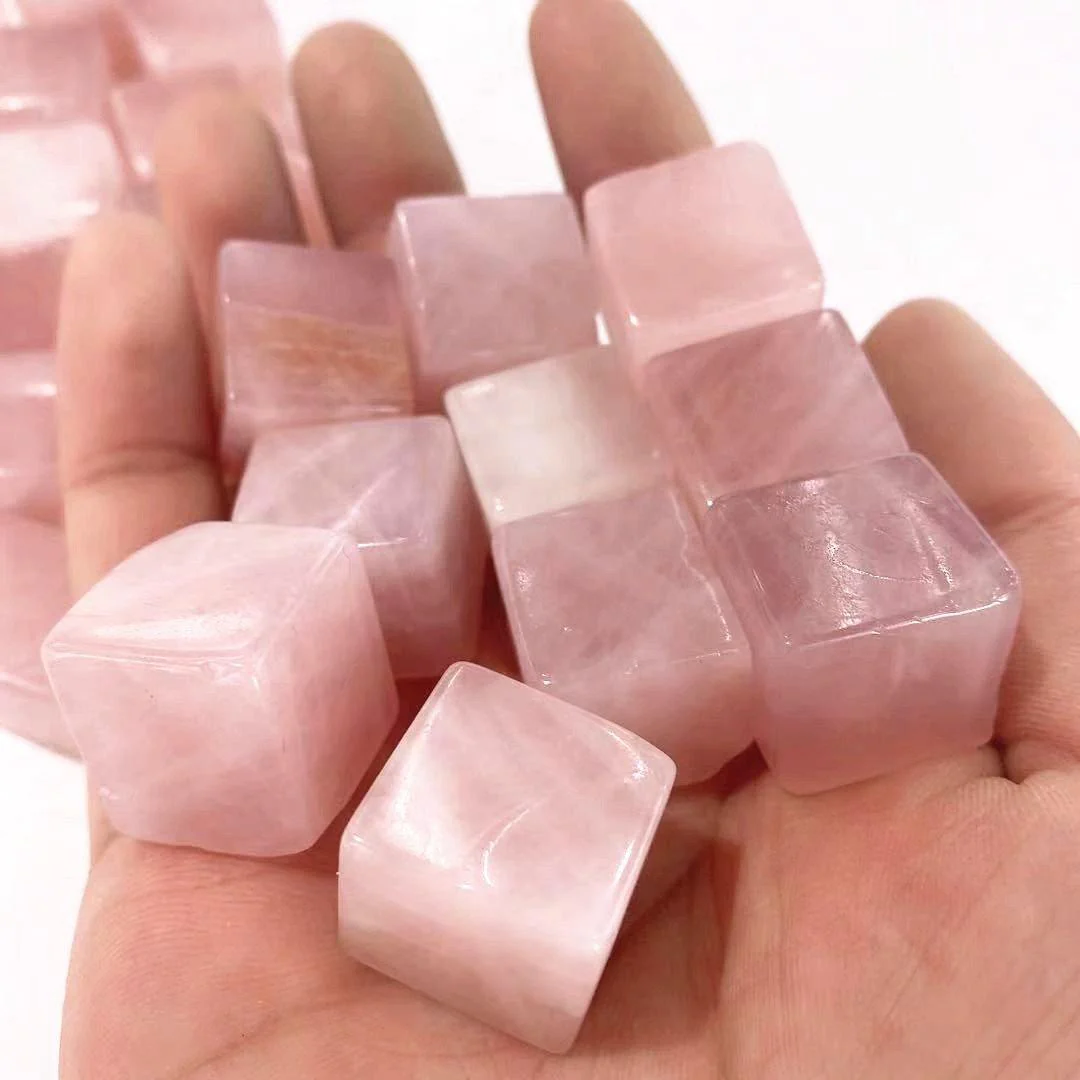 Rose Quartz Cubes Tumbled Wholesale - Image 5