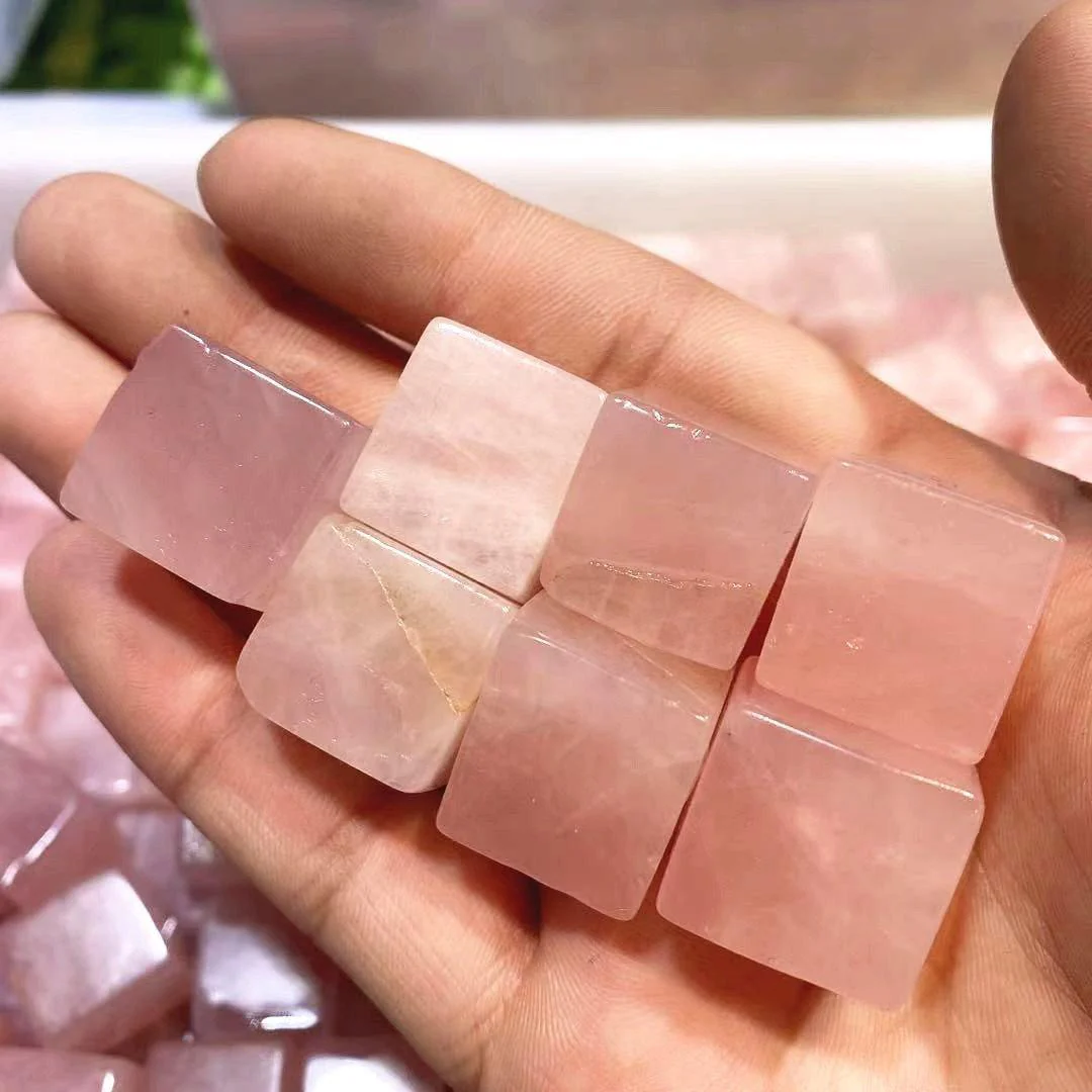 Rose Quartz Cubes Tumbled Wholesale - Image 6