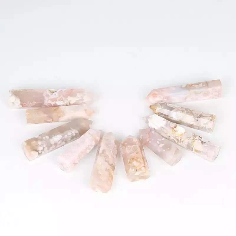 Sakura Agate Tower Quartz Crystals Point Cherry Blossom Flower Agate Wholesale - Image 3
