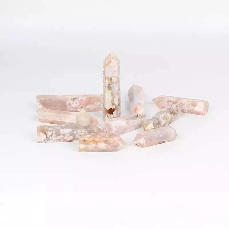 Sakura Agate Tower Quartz Crystals Point Cherry Blossom Flower Agate Wholesale - Image 4