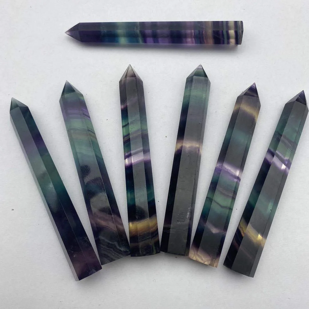 Thin Rainbow Fluorite Tower Wholesale - Image 3