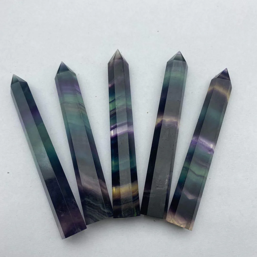 Thin Rainbow Fluorite Tower Wholesale - Image 4