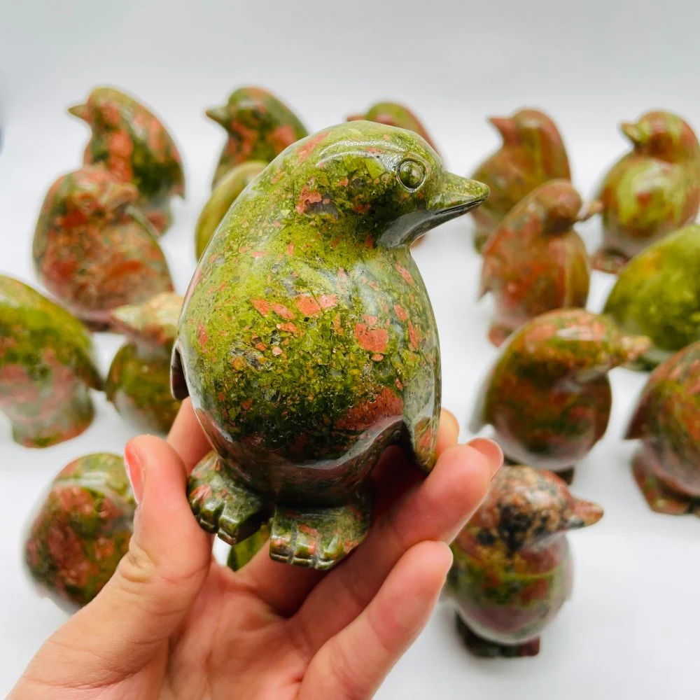 18 Pieces Unakite Penguin Carving - Image 3