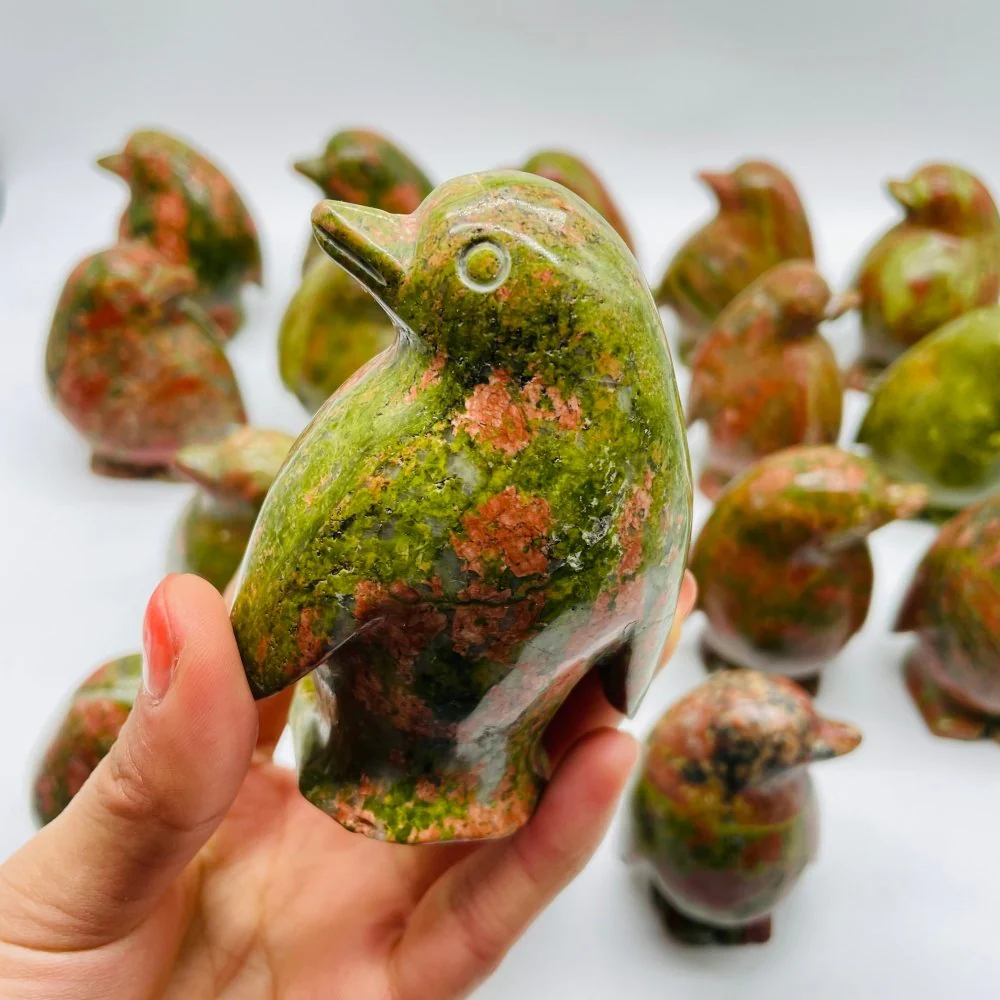 18 Pieces Unakite Penguin Carving - Image 4