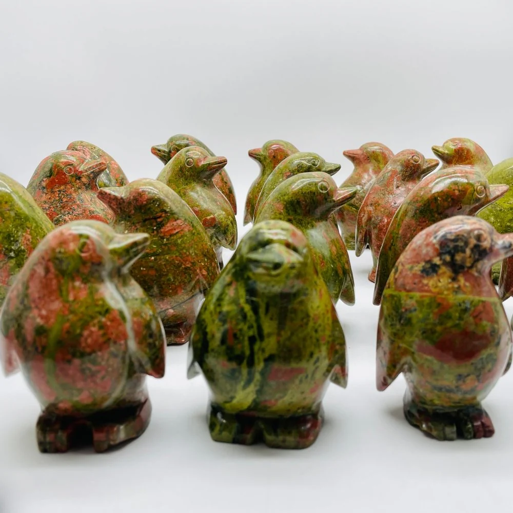 18 Pieces Unakite Penguin Carving - Image 5