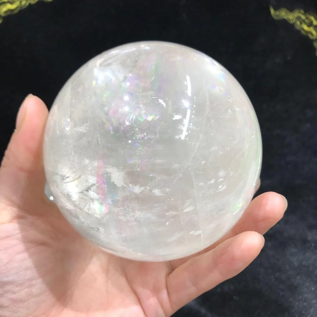 White Calcite Rainbow Sphere Ball Wholesale - Image 4